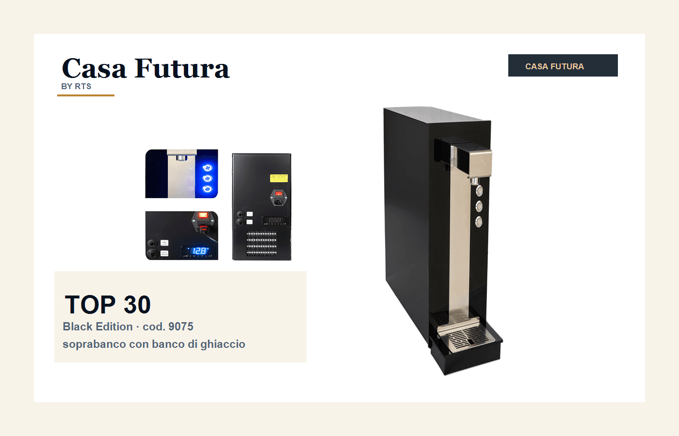 TOP 30 Black Edition Casa Futura, depuratore acqua soprabanco